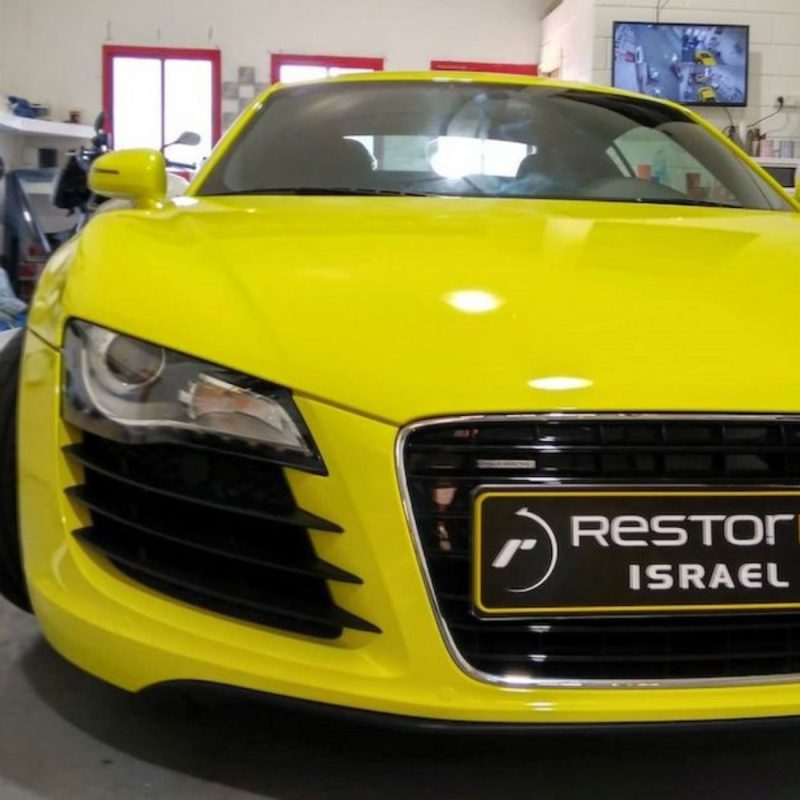 ⁦ציפוי ויניל מבריק - צהוב כלנית - Kpmf⁩ – תמונה ⁦2⁩